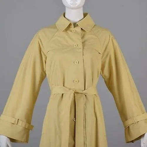 1980s Diane Von Furstenberg Yellow Swing Coat with Belt