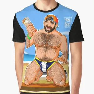 Adam's Sun Lotion Graphic T-Shirt - Gay Bear Pride
