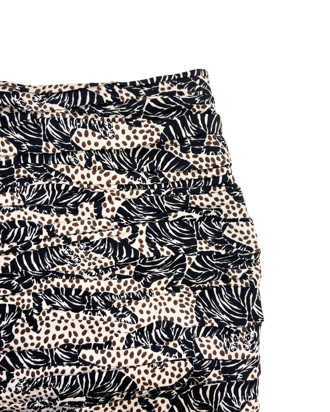 Brown Ruffle Mini Skirt