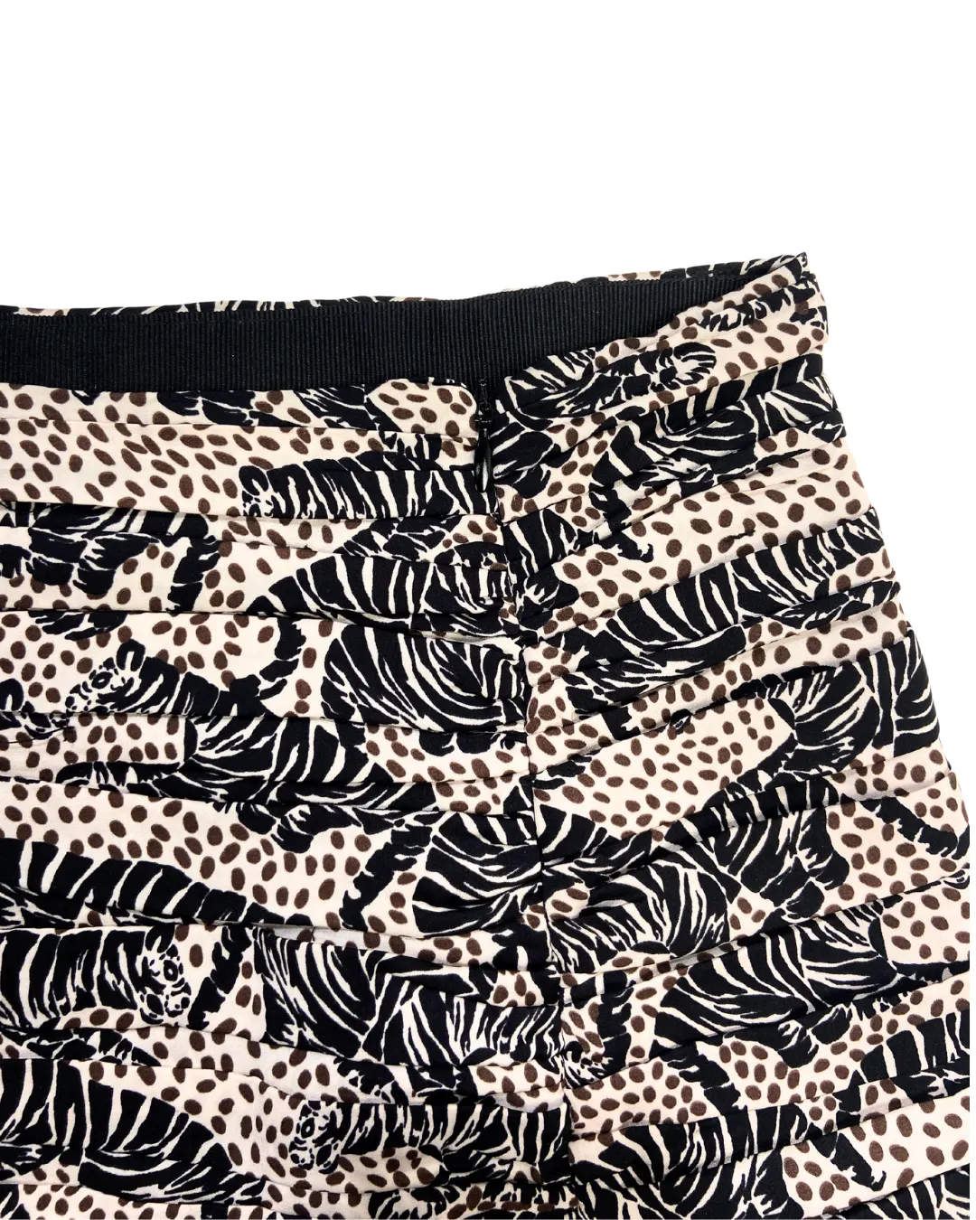 Brown Ruffle Mini Skirt