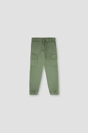 Cargo Jogger For Boy - Dark Green