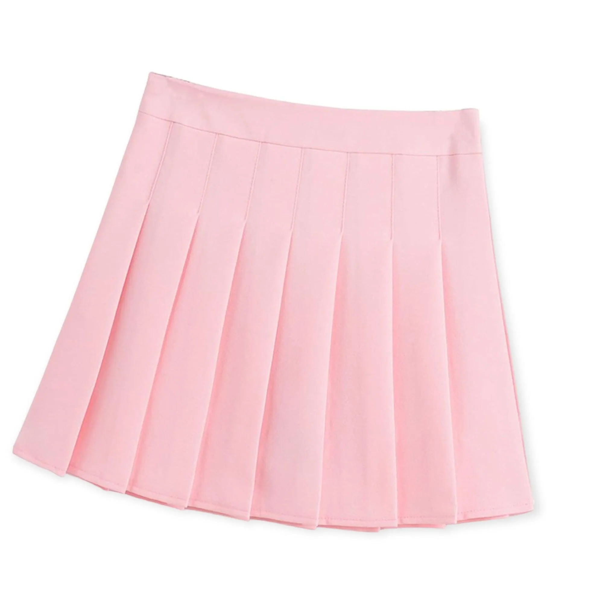 Chic Pink Pleated Mini Skirt