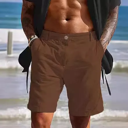 Comfortable and Breathable Men's Beach Shorts with Pocket
