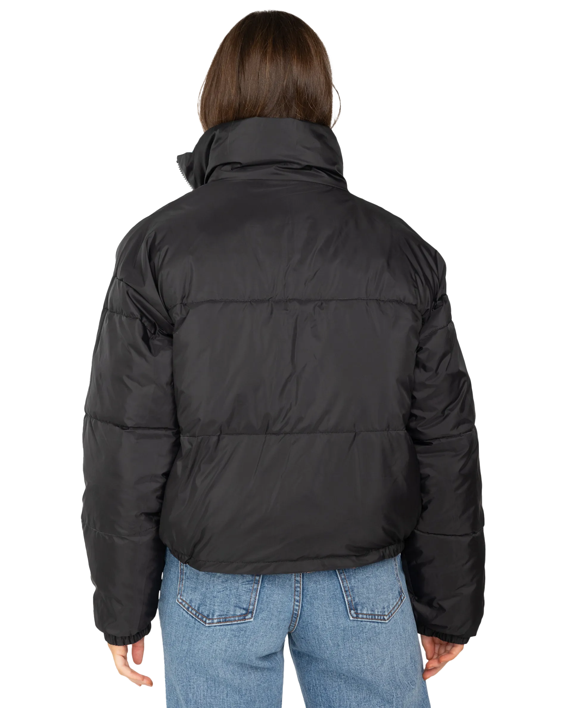 Cozy Puffer Jacket in Black Sands