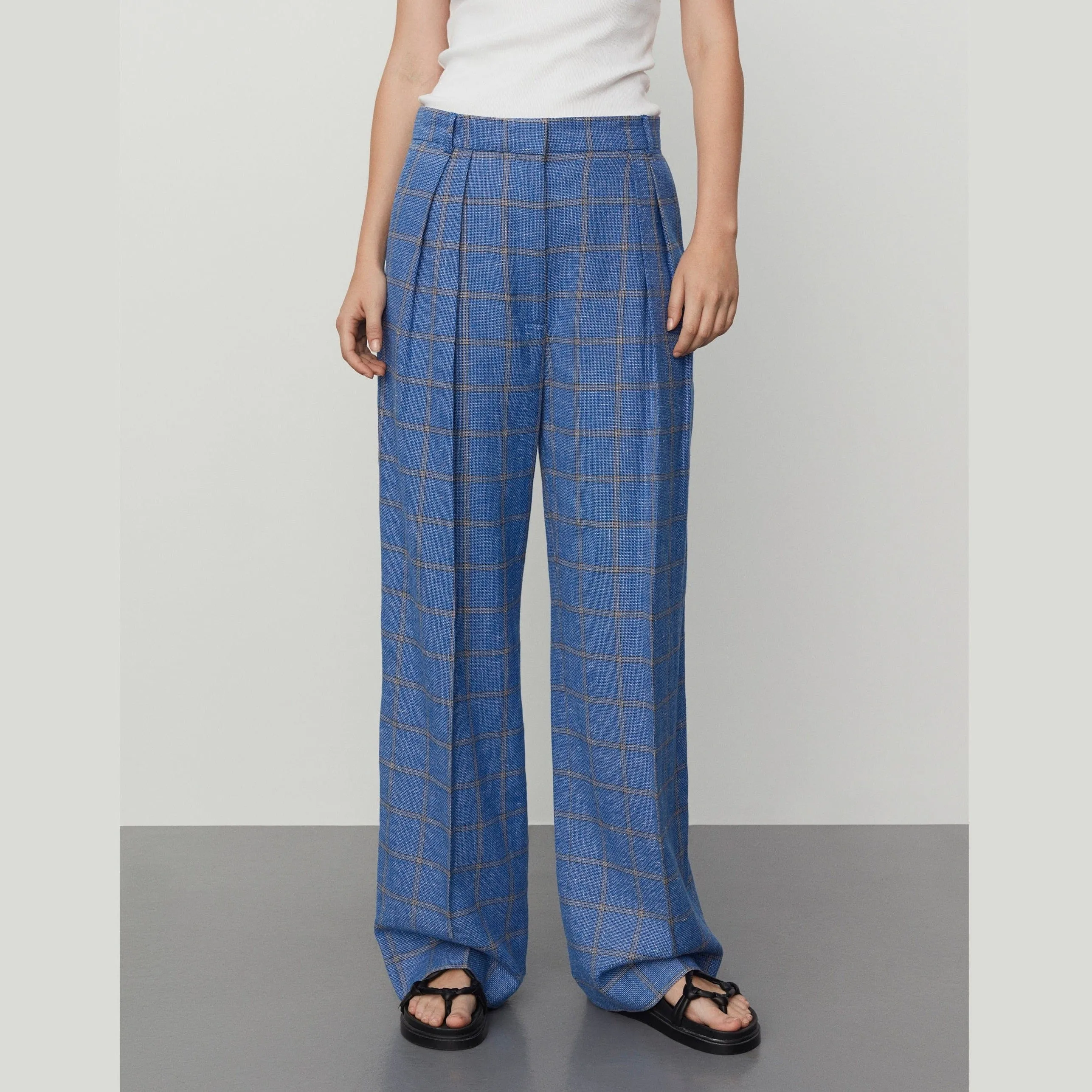 DAY Birger ét Mikkelsen Classic Summertime Check Pants Lapis Blue