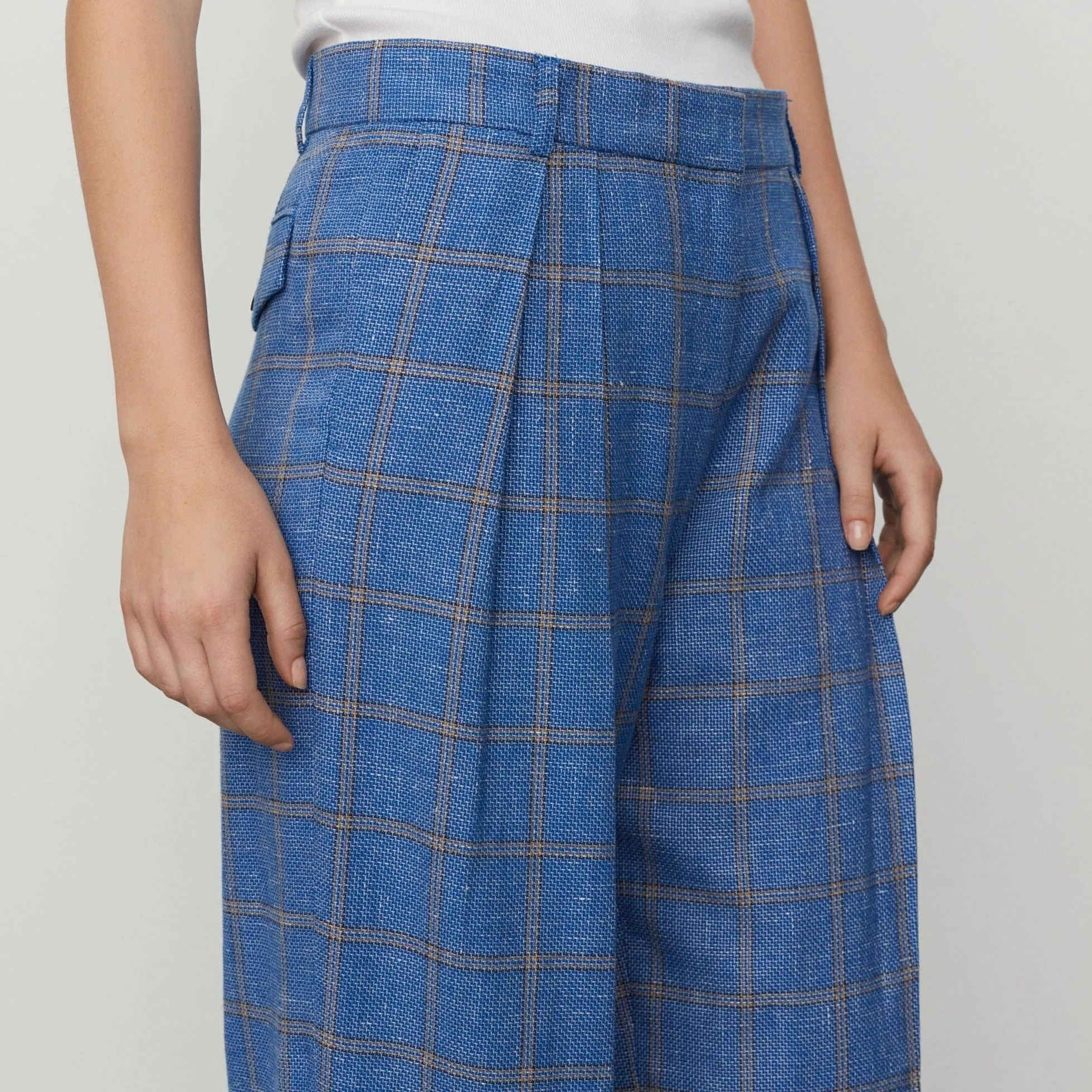 DAY Birger ét Mikkelsen Classic Summertime Check Pants Lapis Blue