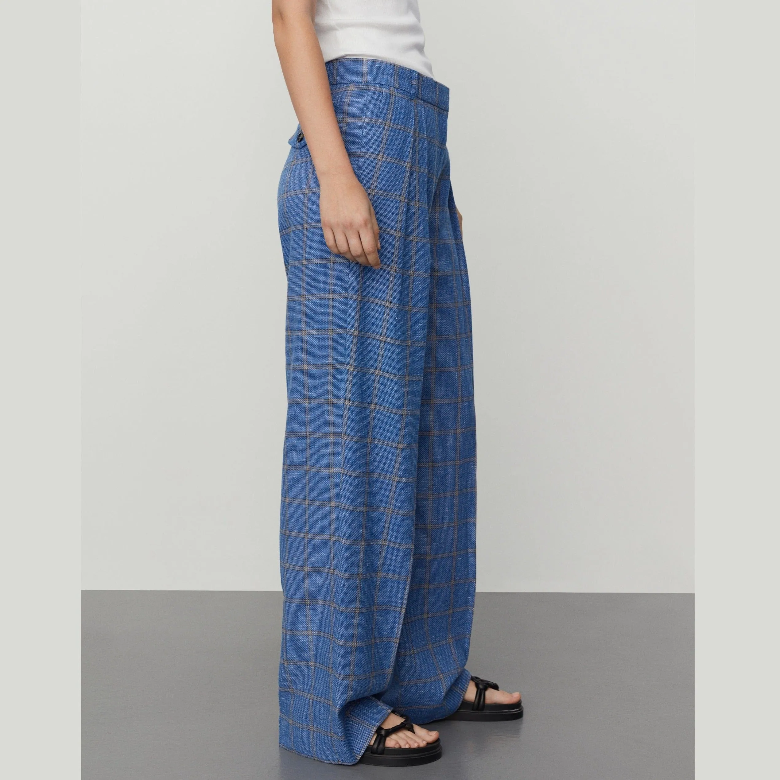 DAY Birger ét Mikkelsen Classic Summertime Check Pants Lapis Blue