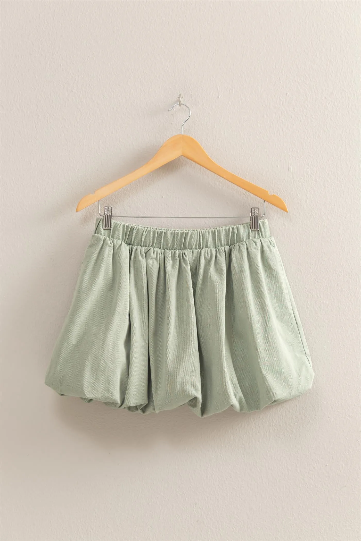DZ25A799-Trendy High Waist Woven Bubble Skirt