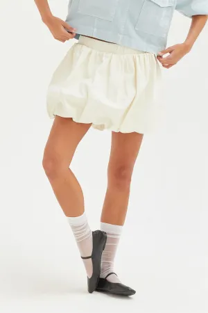 DZ25A799-Trendy High Waist Woven Bubble Skirt