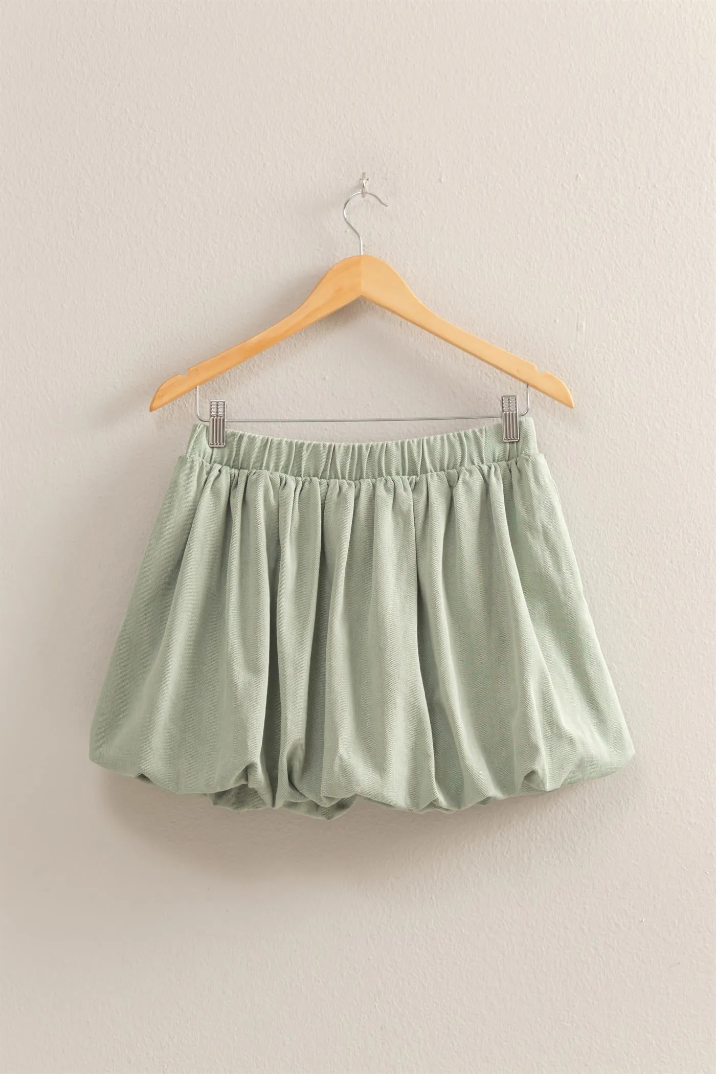 DZ25A799-Trendy High Waist Woven Bubble Skirt