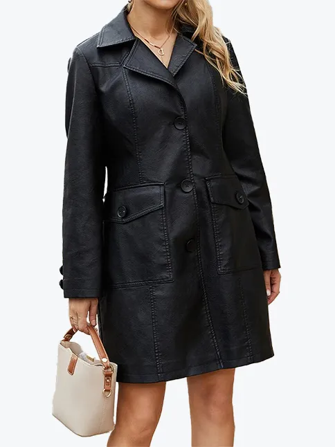 Elegant Lapel Trench Coat
