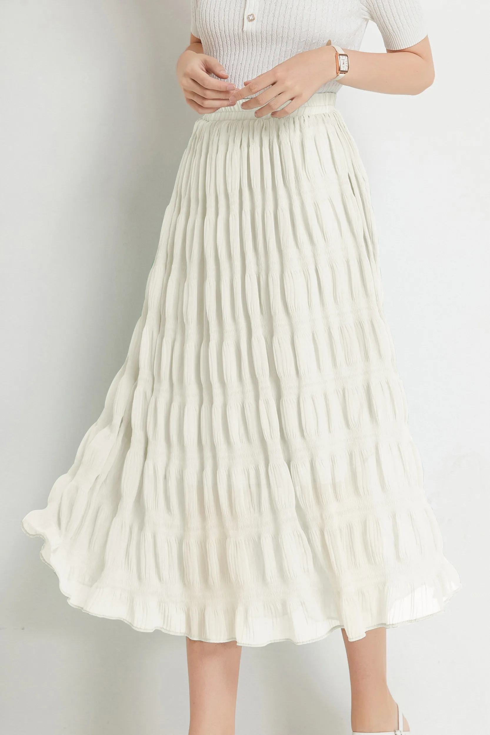 Gracie A-line Midi Skirt