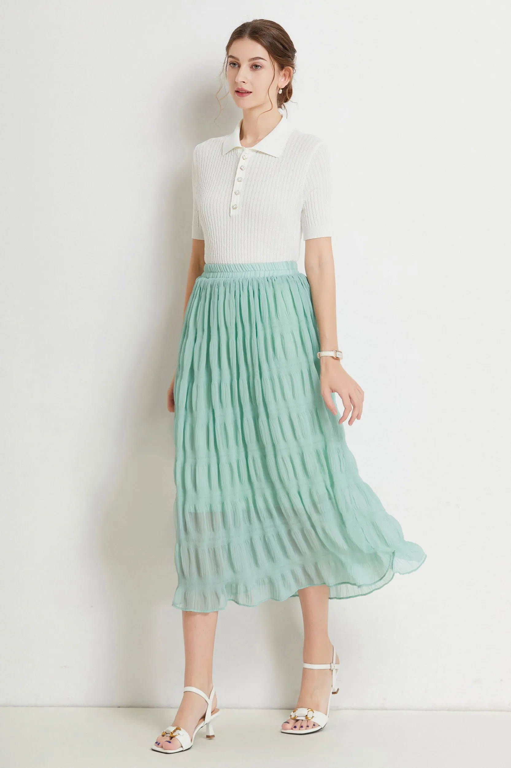 Gracie A-line Midi Skirt