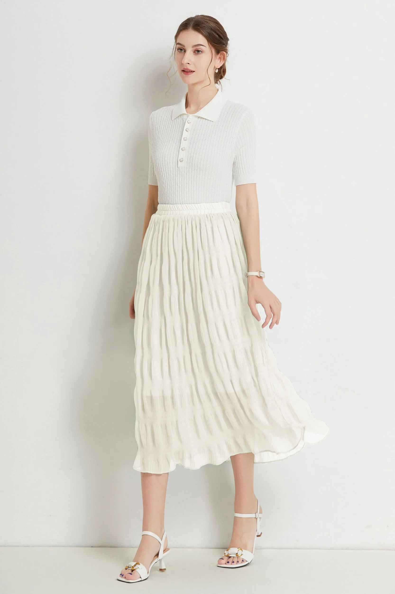 Gracie A-line Midi Skirt