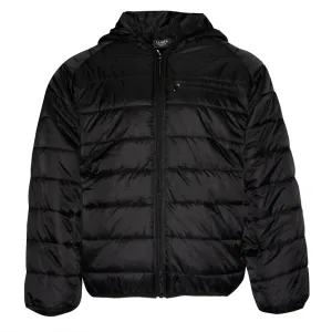 Mens Zip Puffer Jacket Warm Lining Front Side Pockets Zipper Button