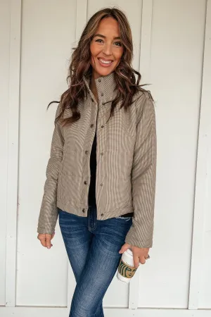 Mini Houndstooth Short Puffer Jacket