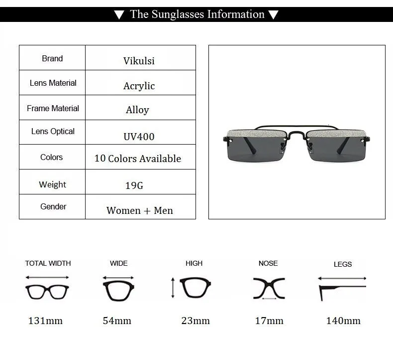 Rimless Retro Shades Small Sunglasses