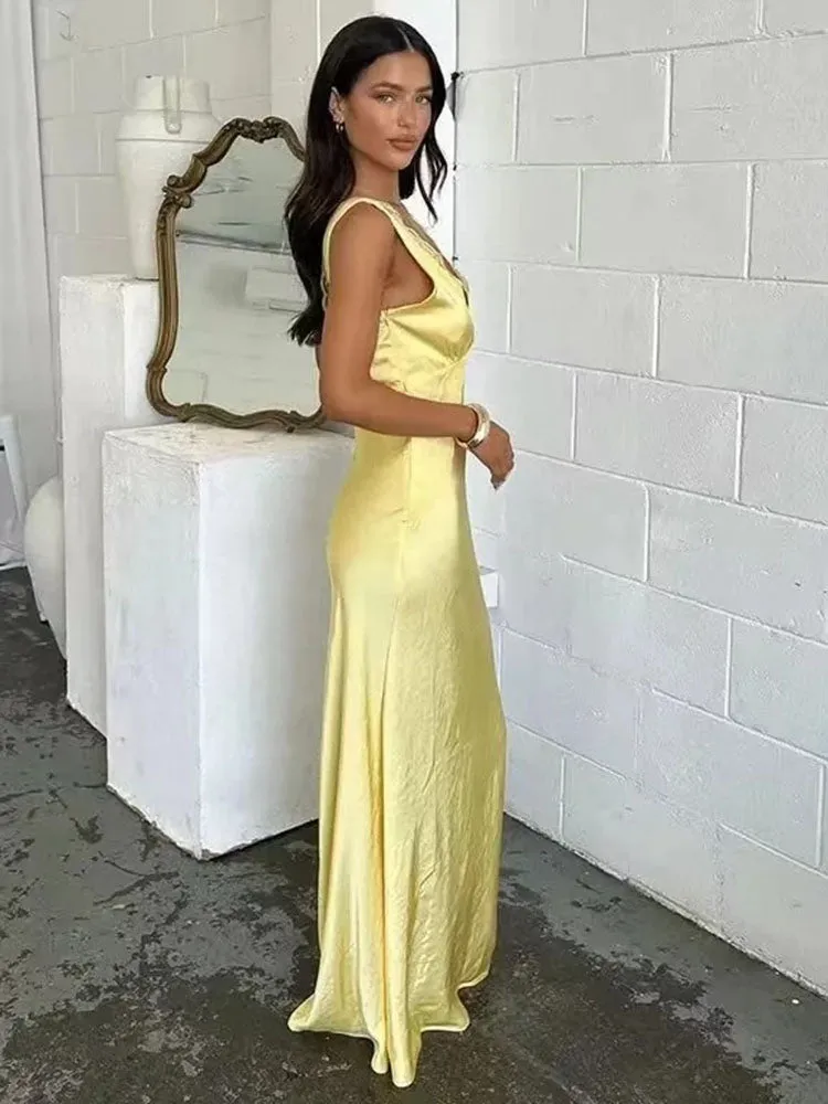 Shirley Lace Elegant Backless Long Dress