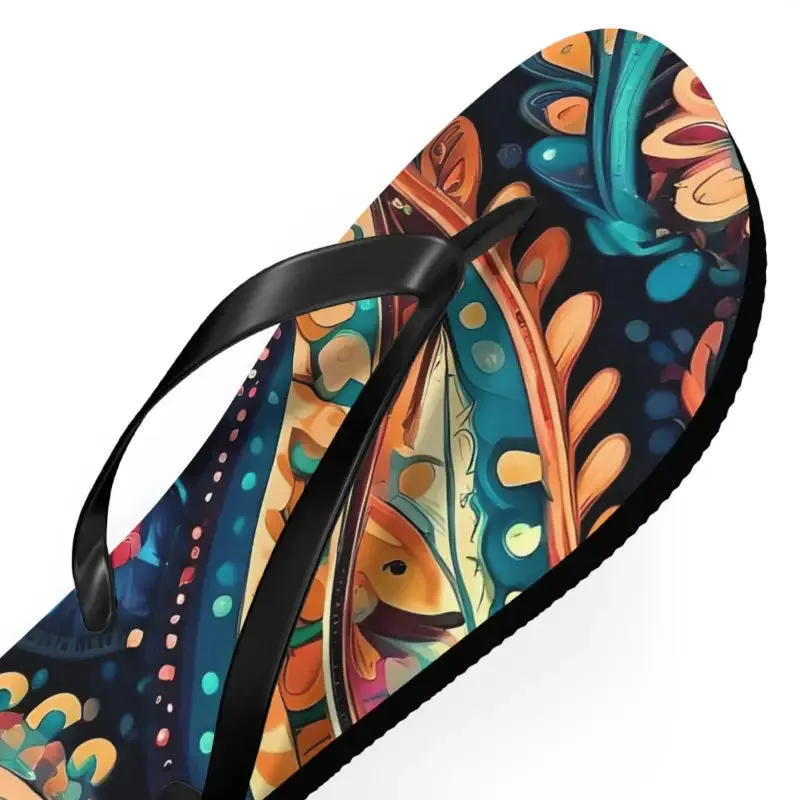 Sizzle in Pink Paisley Unisex Flip Flops