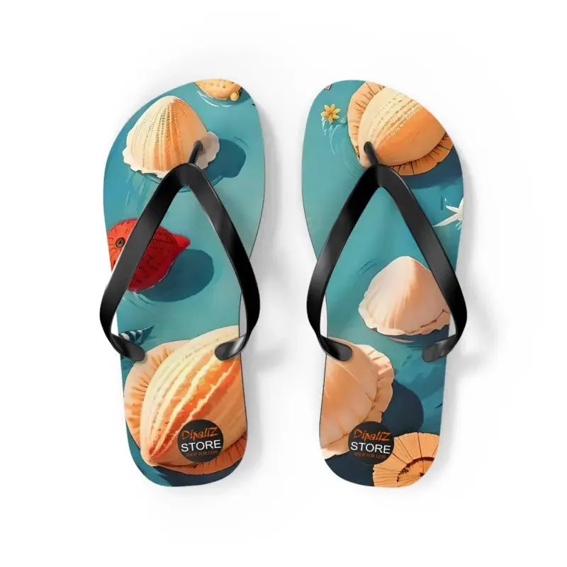 Sizzle your Dipaliz Sea Shell Unisex Flip Flops