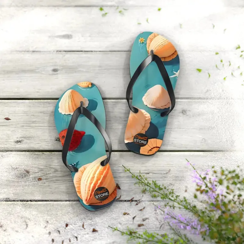 Sizzle your Dipaliz Sea Shell Unisex Flip Flops