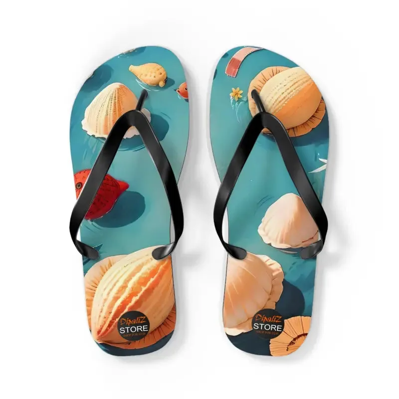 Sizzle your Dipaliz Sea Shell Unisex Flip Flops