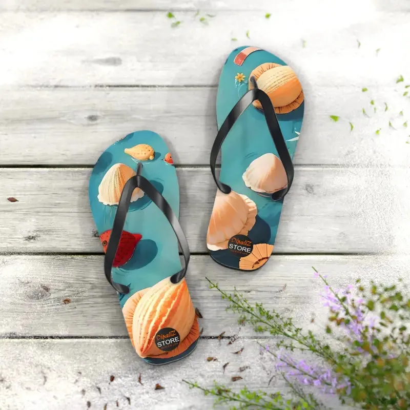 Sizzle your Dipaliz Sea Shell Unisex Flip Flops
