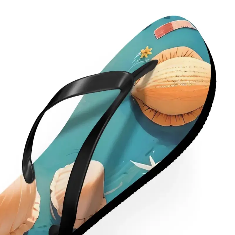 Sizzle your Dipaliz Sea Shell Unisex Flip Flops