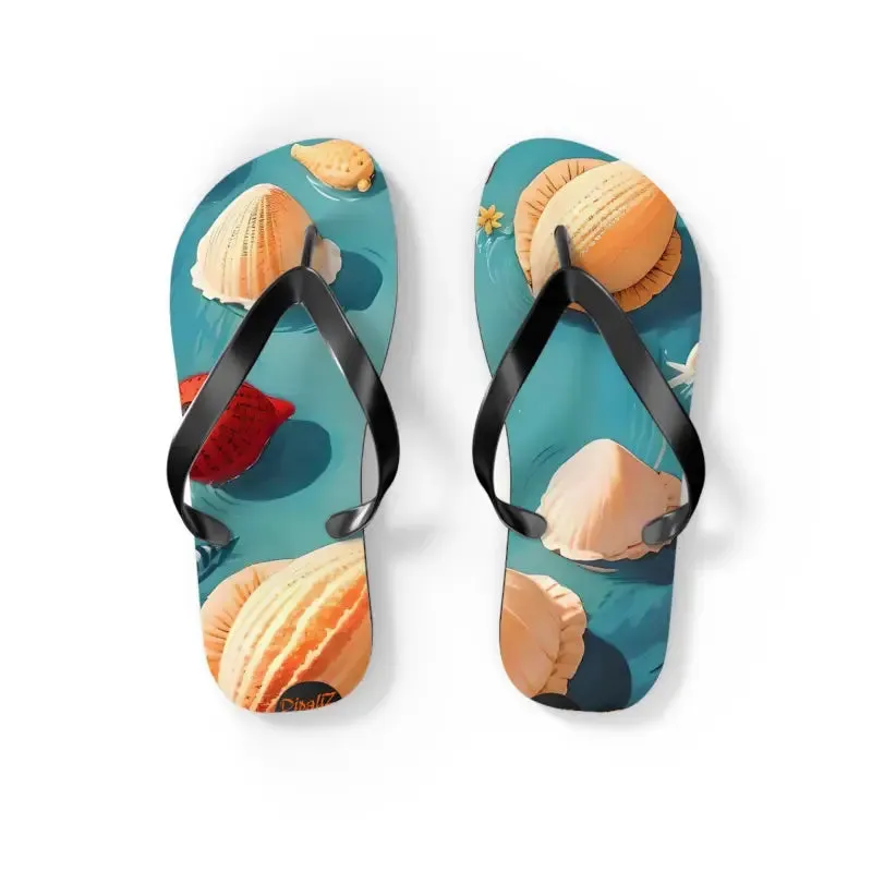 Sizzle your Dipaliz Sea Shell Unisex Flip Flops