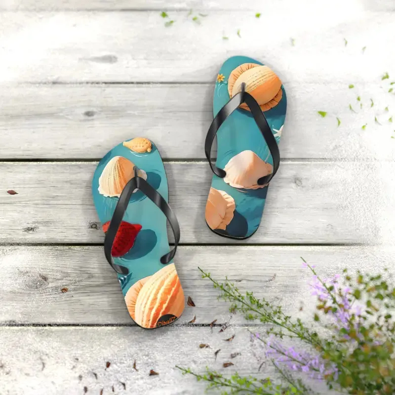 Sizzle your Dipaliz Sea Shell Unisex Flip Flops
