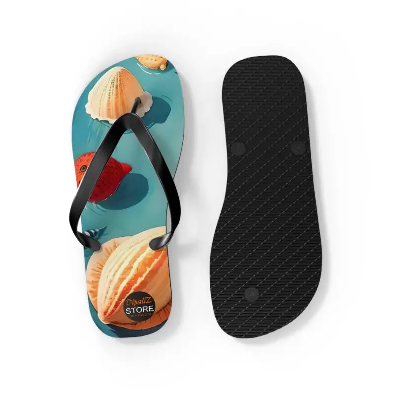 Sizzle your Dipaliz Sea Shell Unisex Flip Flops