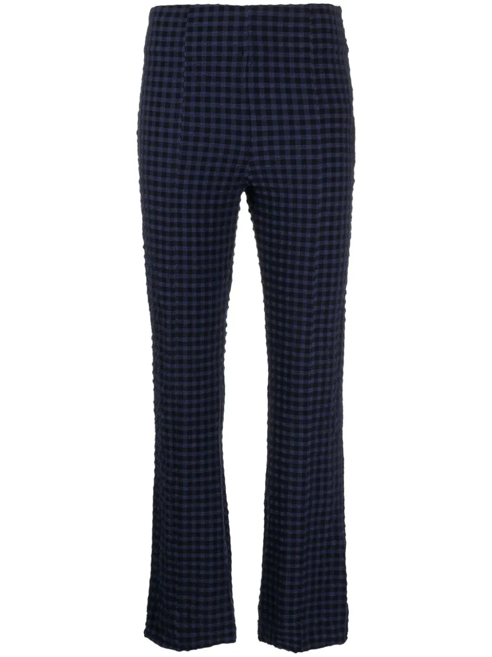 Stretch Seersucker Cropped Pants