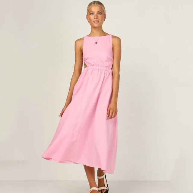 Stylemein - Open Back Maxi Dress | Low Back Maxi Dress