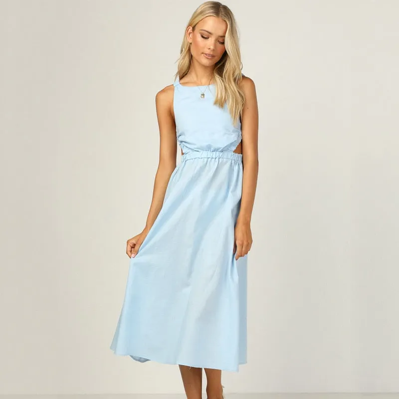 Stylemein - Open Back Maxi Dress | Low Back Maxi Dress
