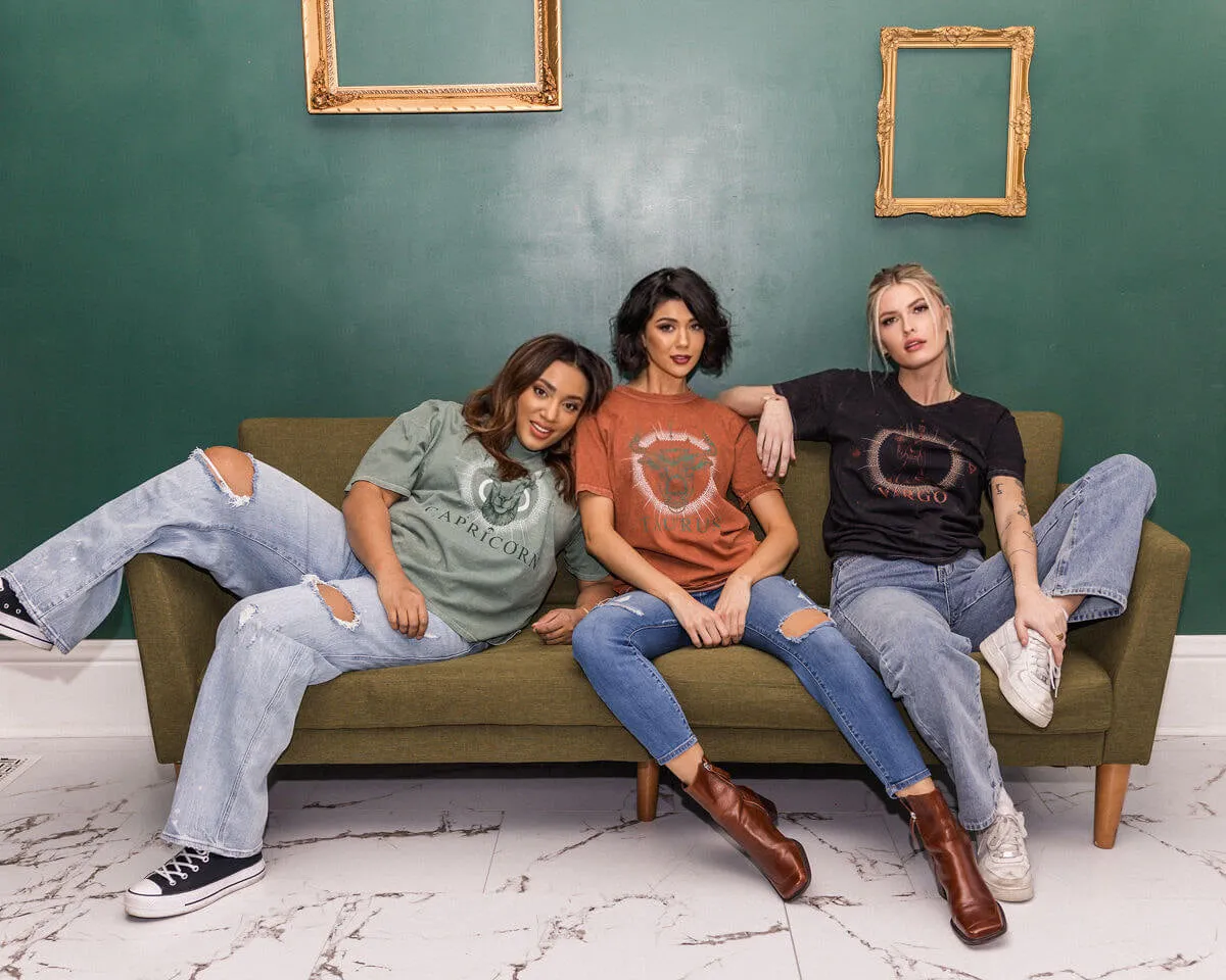 Taurus Zodiac Graphic Crew T-Shirt | S-3XL