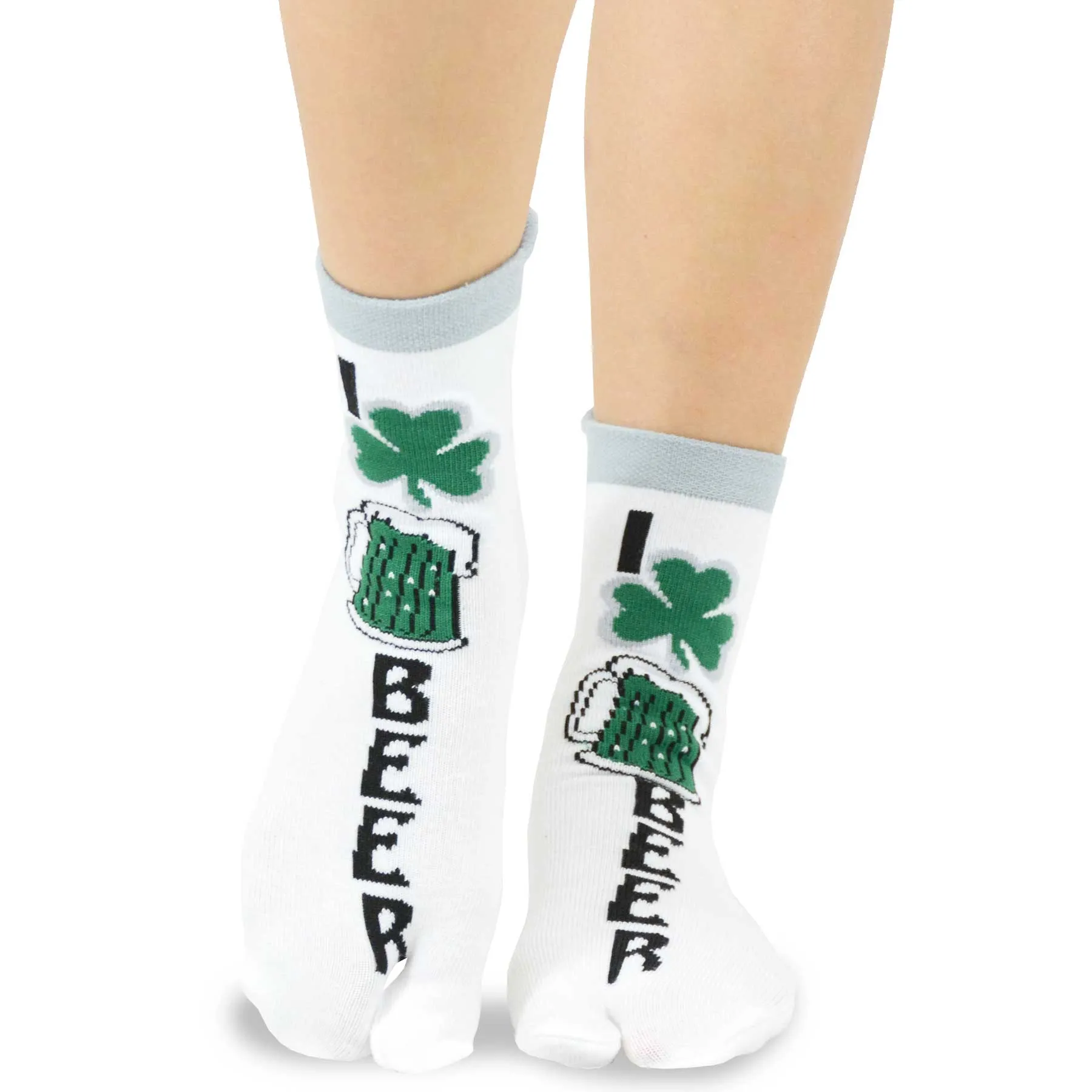 TeeHee Socks Women's St. Patrick's Day Cotton Big Toe Irish 3-Pack (11707)