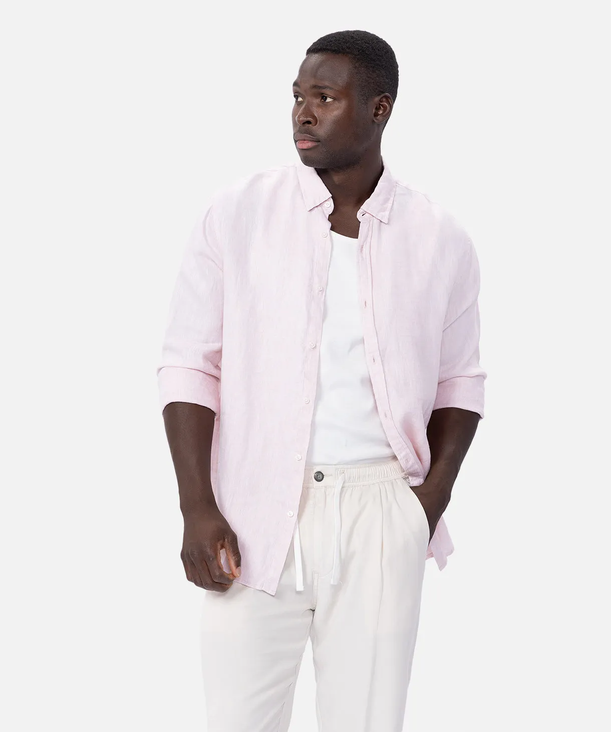 The Trinidad Linen L/s Shirt - YD Rose