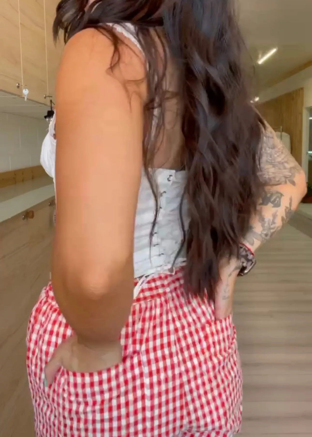 Vibe Check Red Gingham Shorts