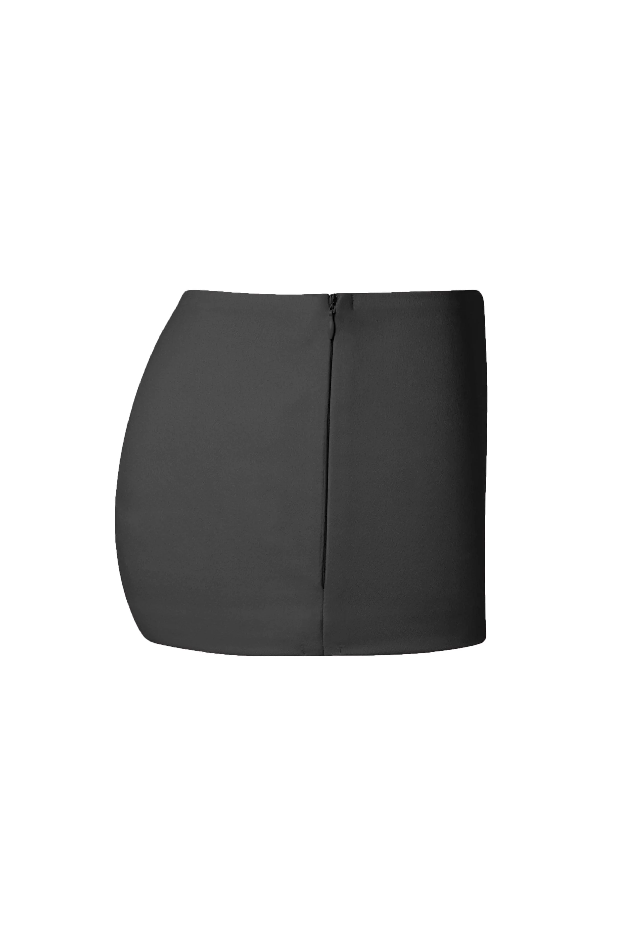 Volare Satin Micro Trendy Mini Skirt - Black