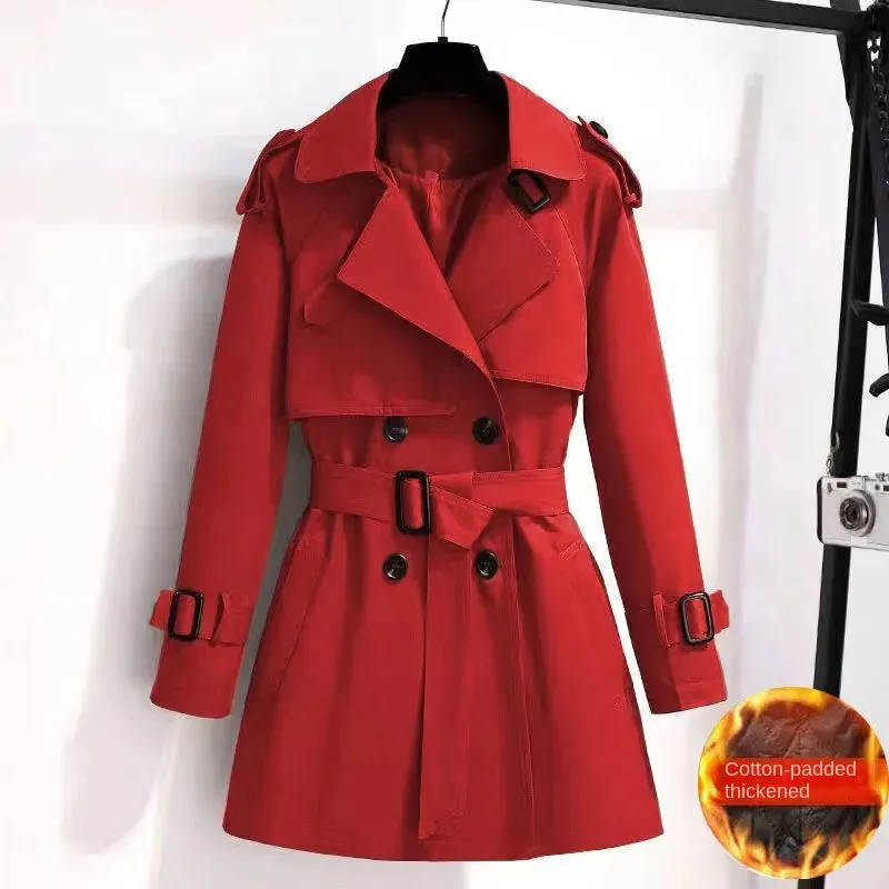 Women Vintage Elegant Clothes Trench Coat All-match Elegant Fashion Double Breasted Loose Street Short Jacket Spring Autumn New