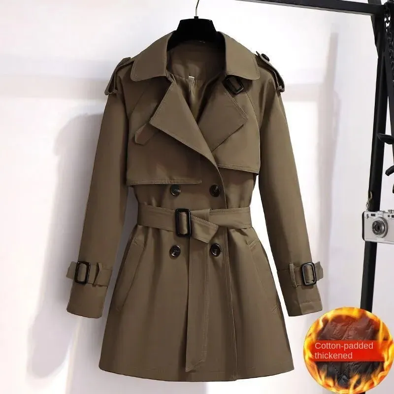 Women Vintage Elegant Clothes Trench Coat All-match Elegant Fashion Double Breasted Loose Street Short Jacket Spring Autumn New