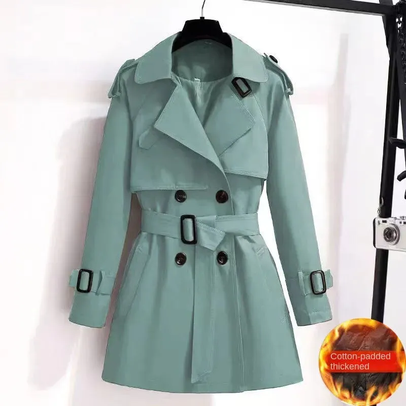 Women Vintage Elegant Clothes Trench Coat All-match Elegant Fashion Double Breasted Loose Street Short Jacket Spring Autumn New